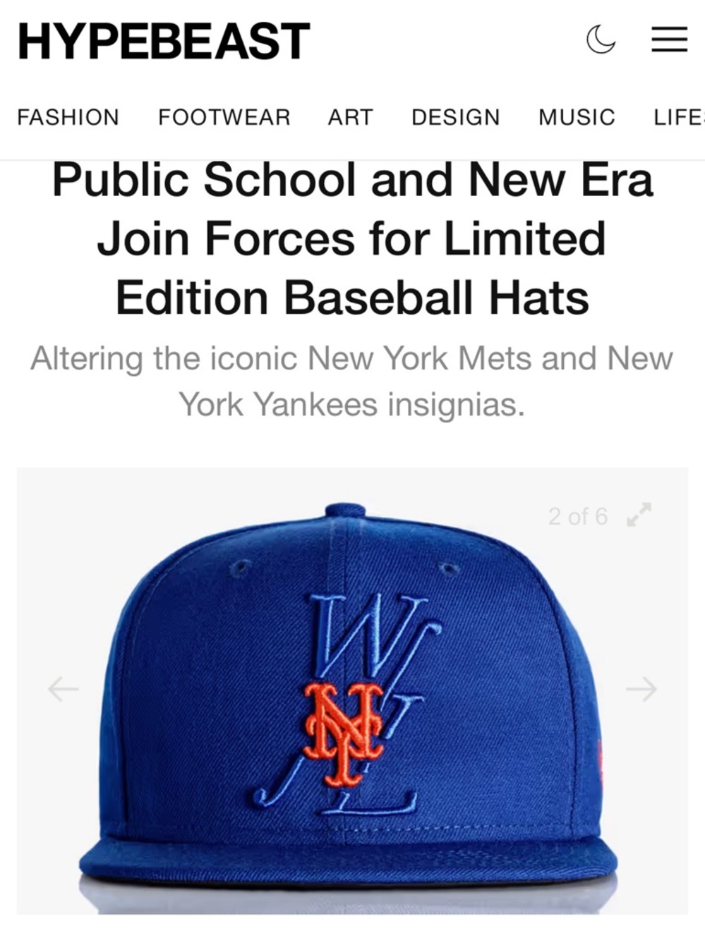PUBLIC SCHOOL - New Era PSNY WNL Mets Limited Edition Navy 9Fifty Snapback